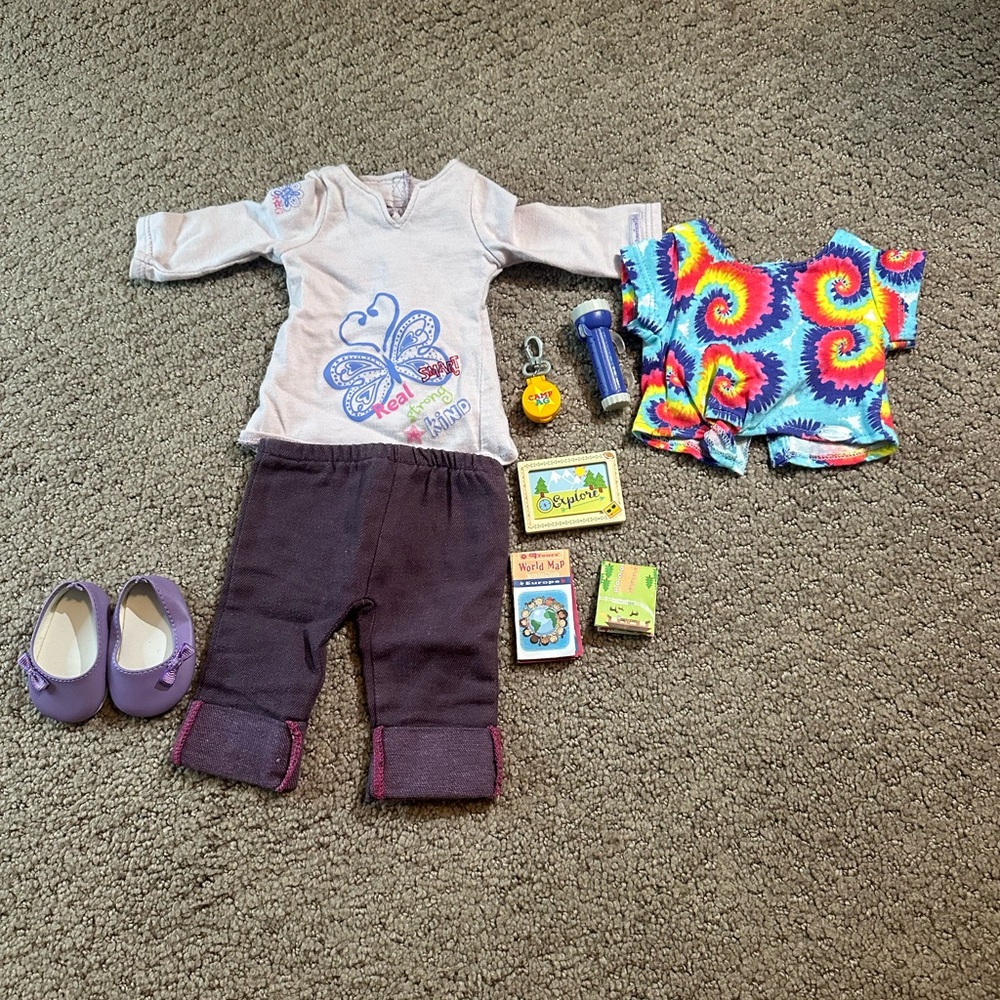 american girl clothes and camp set